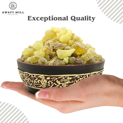 AWAFI MILL Frankincense Tears - Golden Luban   Aromatic Incense Ingredient   Pure Resin (Bottle of 50 gram / 1.7 Oz)