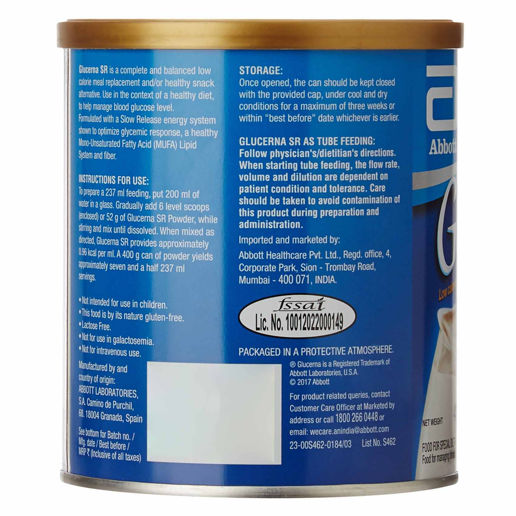 Abbott Glucerna Diabetes Nutrition Powder Vanilla 400 Grams product thumbnail 3