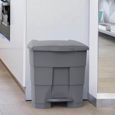 Cosmoplast Step-On Waste Pedal Bin 30L Grey