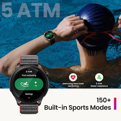 Amazfit GTR 4 Smart Watch For Men, Android, iPhone, Superspeed Black