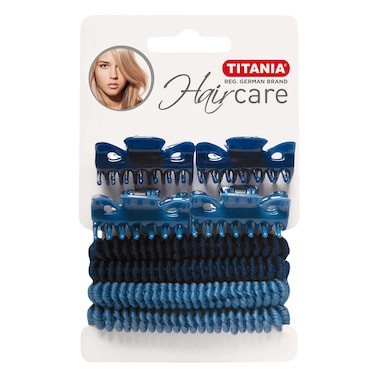 TITANIA 4 HAIR BANDS+4 CLIPS 8001
