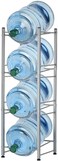 Water Bottle Bucket Storage Holder Hanger Stand 4line, Heavy Duty Chrome Water Bottle Cabby Rack