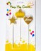 Party Time 3Pcs Gold Crown, Star and Heart Candle Kids Adult Birthday Cake Decoration - Number Candle For Anniversary Candle, Valentines Candle Birthday Candle Cake Topper