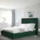 In House Lychee Velvet Bed Frame - Single - 200x100 cm - Dark Green