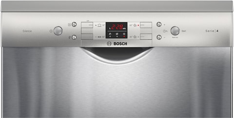 Bosch Series 4 Free-standing Dishwasher 60 cm, 13 Place Settings, 4 Programmes, EcoSilence Drive, Silver inox SMS44DI01T