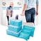 Sky-Touch 6Pcs Set Travel Luggage Organizer Packing Cubes Set Storage Bag Waterproof Laundry Bag Traveling Accessories - Light Blue