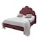 In House Napoli Velvet Bed Frame - Single - 200x100 cm - Dark Pink