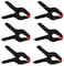 Coopic 6-Pack 2.5 Inch /6.5cm Black Backdrop Clamps For Nylon Muslin Paper Photo Background, Reflectors And Other Photography Purpose