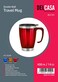 Delcasa Double Wall Travel Mug, 400ml/14oz Capacity, DC2141   Stainless Steel Insulated Coffee Mug With Handle   Portable &amp; Leak-Resistant   Keeps Your Drinks Hot Or Cold For Long Hours