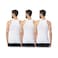 Fruit Of The Loom Sleeveless Vest M White Pack of 3