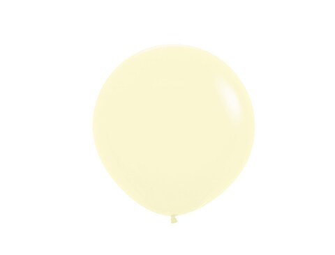 Sempertex 36&#39;&#39;Round Balloon, Latex Balloons, Pastel Matte Yellow, 2 Pcs, 91.5cm