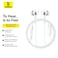 Baseus Encok CZ18 Wired Earphones With Microphone USB C Wired Earphones Support iPhone 15/ Plus/15 Pro/15 Pro Max/iPad Pro/Samsung S23/S23 Ultra S22/S22 Ultra Oneplus, Redmi Note 12 Moon White