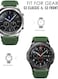 Generic Sport Series Silicone Smartwatch Strap Band For Gear S3 Frontier/S3 Classic/Moto 360 2Nd Gen 46millimeter Army Green