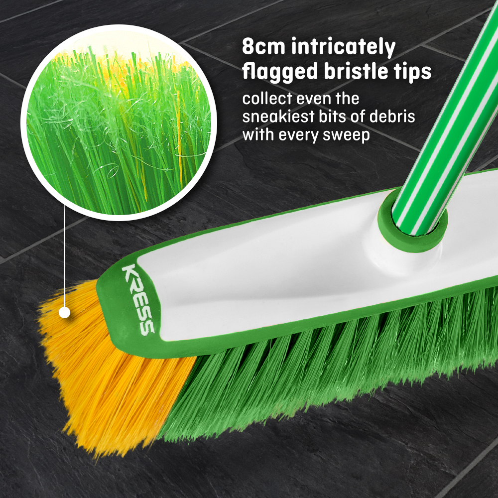 Kress Kleen Broom Indoor Soft Bristle - Captain (Green)