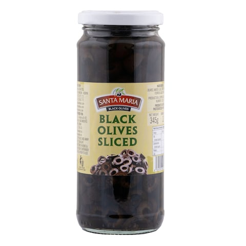 Santa Maria Whole Black Olives 345g