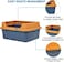 Cats litter box semi-enclosed with litter scoop, Portable and detachable cat toilet increase in depth prevent splashing, Easy cleaning suitable for medium large cats (Blue Color) 48 cm L