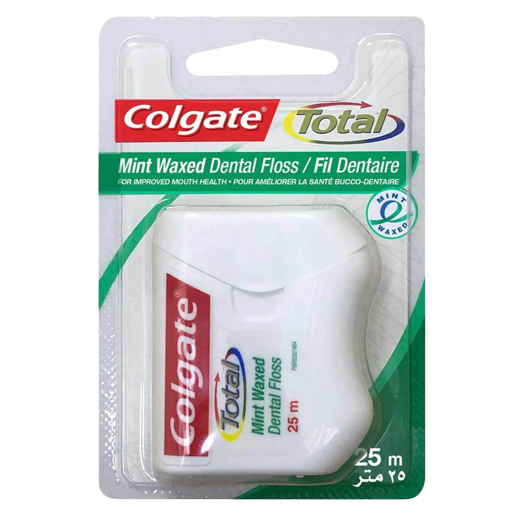 كولجيت توتال خيط تنظيف الأسنان مُشمّع بنكهة النعناع - 25 م