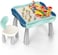 Lovely Baby Kids Multi-Functional Educational Block Table With Chair &ndash; Kids Multi Activity Building Block Table, Play Water Table, Kids Study Table And Chair (Table And Chair Set)