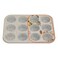Home Maker Non-Stick 12-Cups Mini Muffin Pan Beige