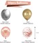 Party Time Rose Gold Silver Balloons Supplies, 50 pcs 12 Inches Gold and Silver Metallic Latex Balloons with Rose Gold Ribbon for Baby Shower, Birthday Party Backdrop Decorations