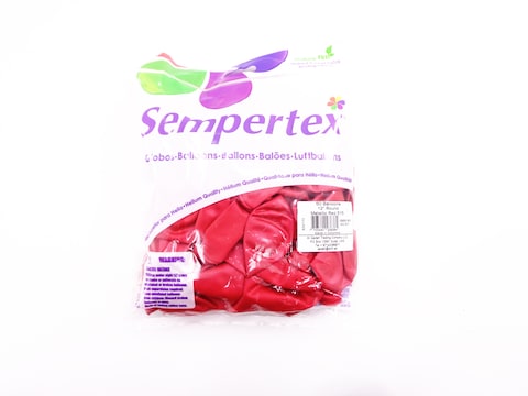 Sempertex (50pcs) 12&quot; Round Balloons, 20000862 12-Inch Latex Balloons, Metallic Red