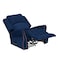 In House Velvet Rocking Recliner Chair - Dark Blue - NZ120