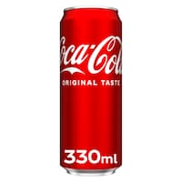 Coca-Cola Original Taste Carbonated Soft Drink Can 330ml