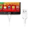 AFRA USB Charging Cable, White, 2.4A, With Data Transmission, USB A To Micro USB, 1 Meter Length, Durable, Heat Resistant, PVC Serrated Cable Cord, Compatible With iPhone, iPad, iPod
