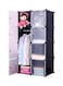 8 Cells Multifunctional Deatchable Storage Cabinet Clear/Black 4 to 5feet