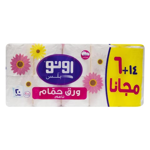 Buy Uno toilet tissue 220sheet 14+6 roll in Saudi Arabia