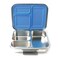 Eazy Kids 3 Compartment Bento Steel Lunch Box - Blue