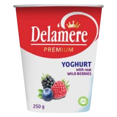 Delamere Premium Real Wild Berries Yoghurt 250ml