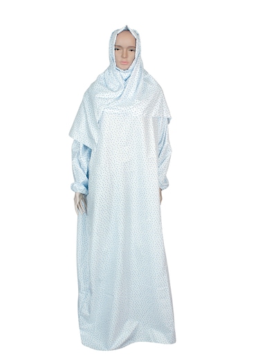 Buy City Rose Muslim Islamic Pray Women's Dress with Hijab Soft Prayer  Dress Abaya khimar Suit White Hearts ( Blue ) Free Size Online | Carrefour  UAE