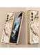 MARGOUN for Samsung Galaxy Z Fold 3 5G Case Luxury Plating Cover with Screen Protector Glass Hybrid Full Body Protection