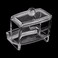 Hrph Transparent Round Container Storage Case Makeup Cotton Pad Box + Acrylic Swab Holder -
