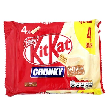 Nestle Kit Kat White Chocolate Bars Chunky 160g