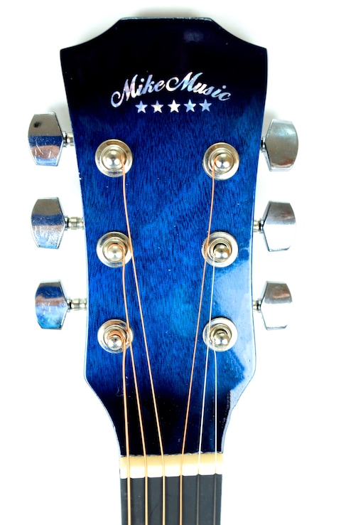 Mike Music 38 inch Acoustic Guitar with bag and strap and Extra String and Capo Right Hand (38 inch glossy, blue)