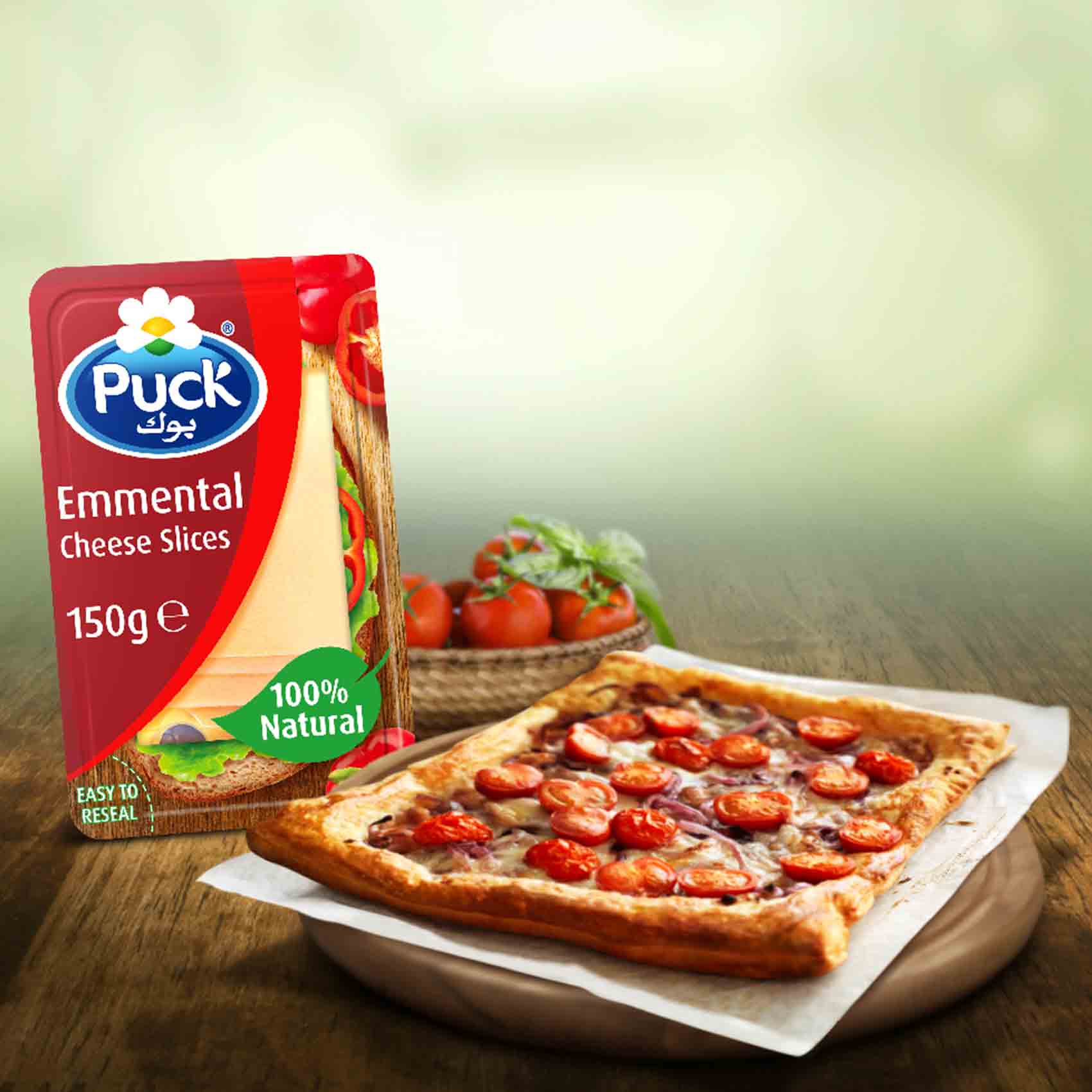 Puck Emmental Cheese Slices 150 Gram product thumbnail 4