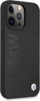 CG Mobile BMW Liquid Silicone Case Tone On Tone Metal Logo Compatible With iPhone 13 Pro Max (6.7") Sleek &amp; Classy Design, Scratch &amp; Impact Resistant Back Cover Officially Licensed (Black)