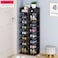 Wooden 8 Tier Shoe Shelf Cabinet Rack Storage Organiser Display Stand(brown)