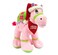 Caravaan, Cuddly Pink Christmas Camel With Bright Detailed Embroidery And Cute Santa Hat With Merry Christmas Print On Red Bandana, Size 25cm