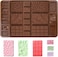 9 Cavity Break Apart Silicone Chocolate Molds, Chocolate Bar Molds, Homemade Protein and Energy Bar Molds