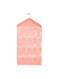 Generic Clothes Storage Bag Simple Transparent 16 Partings Clothes Hanging Bag Pink