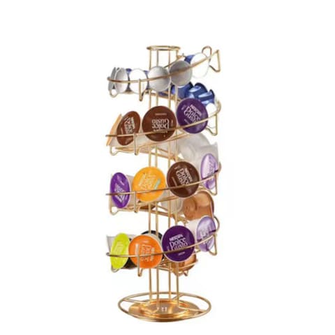 Spiral Coffee Pod Holder Gold