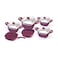 Top Chef Granite Cooking Pots Set, 18-20-24-28 - 8 Pieces + Oven Tray - Size 26 + Frying Pan - Size 26