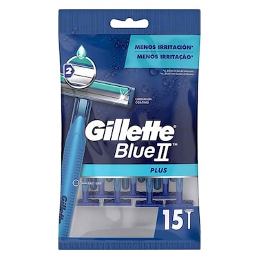 جيليت بلو بلس ماكينة حلاقة بشفرتين قابلة للاستعمال مرة واحدة 15 قطعة