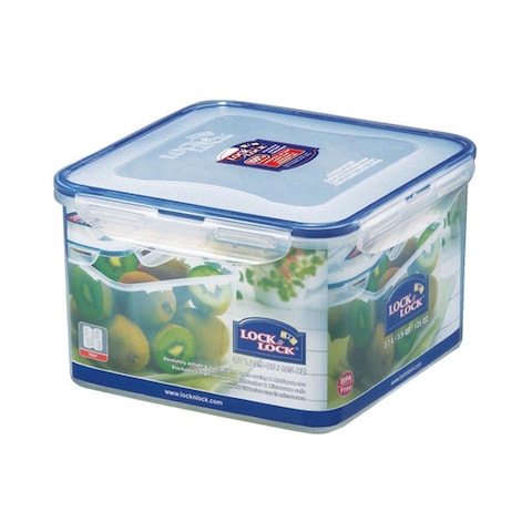 Lock &amp; Lock Square Plastic Food Container - 1.2 L  - Clear
