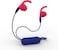 iFrogz Sound Hub Tone Bluetooth Wireless Earbuds IPX2 Water-Resistant Headphones - Navy / Red
