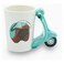 Neoflam Porcelain Mug Light Blue Scooter Design