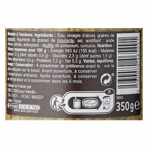 Carrefour Wholegrain Mustard 350g